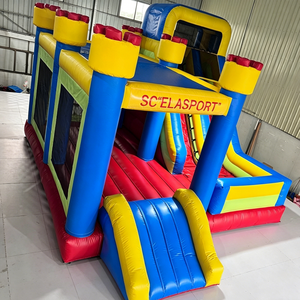 Castillo Inflable Colorido con Toboganes Dobles, Material de PVC de Grado Comercial, Equipo de Entretenimiento para Exteriores con 3 Años de Garantía - Product Image 4