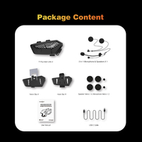 Intercom Bluetooth pour moto FreedConn F1 PLUS, réduction du bruit ENC, réduction du bruit du vent à 120 km/h, communication par casque