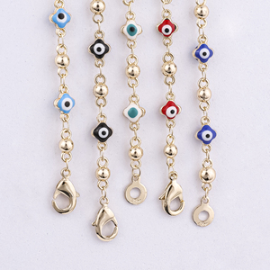Fabricante Directo, Brazalete de Ojo del Demonio Chapado en Oro de 14K, Trébol Turco Esmaltado, Brazaletes Religiosos de Moda - Product Image 3
