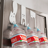 Porte-serviettes et porte-clés mural en métal à suspendre sur la porte, organisateur à un seul niveau pour salle de bain et armoire