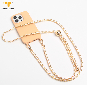 TPU Chất liệu iPhone 16 Tương thích trường hợp điện thoại với kim loại PU Túi da chuỗi điện thoại dây buộc treo cổ điện thoại di động Dây đeo - Product Image 3