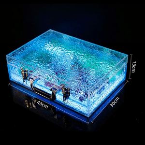 New Chất lượng cao dẫn vòng đeo tay vali ánh sáng đồ trang sức đồ ăn nhẹ hiển thị trường hợp <span class=keywords><strong>Acrylic</strong></span> trái cây và hộp bánh quy - Product Image 6