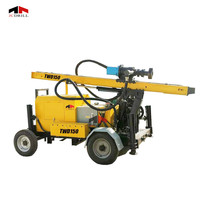 Foreuse hydraulique rotative montée sur remorque de 150 m pour puits d'eau