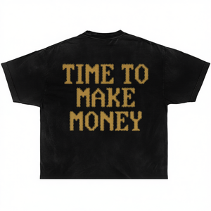 T-shirt con grafica Time To Make Money, oversize, streetwear, Y2k, divertente, regalo di Natale - Product Image 2
