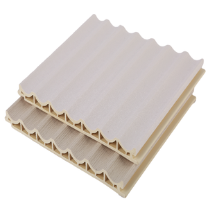 Decorazione interna della fabbrica 3D <span class=keywords><strong>legno</strong></span> composito di plastica <span class=keywords><strong>rivestimento</strong></span> in PVC <span class=keywords><strong>rivestimento</strong></span> scanalato WPC negozio parete parete impermeabile Hotel <span class=keywords><strong>pareti</strong></span> interne - Product Image 3
