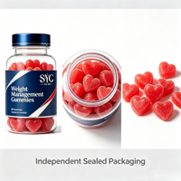 Gummies SYC BIO sans sucre pour la gestion du poids, 60 unités, avec mélatonine et L-théanine, soutien du sommeil et bien-être nocturne, santé quotidienne