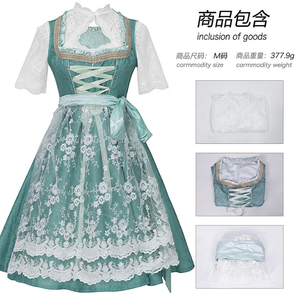 Ecoparty <span class=keywords><strong>Oktoberfest</strong></span> Costume pour femmes allemand bavarois traditionnel Dirndl Dress Beer Festival Costume Halloween Party Outfits - Product Image 4