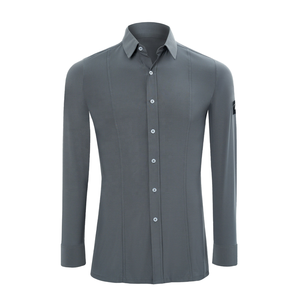 Camiseta de Danza Moderna para Hombre, Manga Larga, Elástica, de Spandex, para Entrenamiento de Danza Latina, Top para Actuaciones en Salón de Baile, Ropa de Danza Profesional para Adultos - Product Image 1