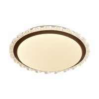 Plafonnier moderne en métal rond et carré, ultra fin, en acrylique texturé, à montage encastré, LED dimmable pour salon et chambre à coucher