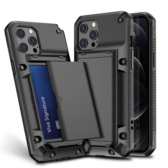 For Iphone case Customize logo 15 14 13 12 11 Pro Max 7/8/ 7P/8P X/Xs Max Phone Case With Card Holder Card Holder Wallet Case