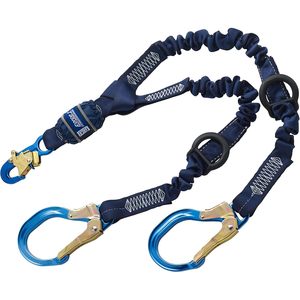 3M DBI-SALA Shockwave Force2 Shock Absorbing <b>Lanyard</b> <b>Polyester</b> Bungee Snap Hooks Aluminum Rebar 25 In Opening - Product Image 1