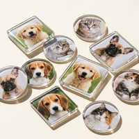 Aimant de réfrigérateur en acrylique personnalisé, autocollant magnétique transparent pour réfrigérateur, motif de logo personnalisé pour souvenir touristique