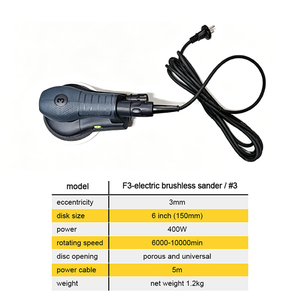 <span class=keywords><strong>Ponceuse</strong></span> orbitale excentrique sans balais 220V 6 pouces 150mm électrique à vitesse variable pour la réparation de <span class=keywords><strong>carrosserie</strong></span> automobile et le ponçage et le polissage du bois - Product Image 3