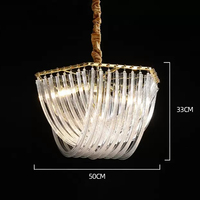 Luminaire suspendu en cristal de verre LED simple et moderne, luminaire de plafond, lustre moderne pour la maison