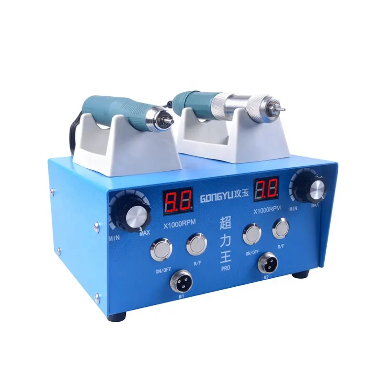 2024 AT-CM-038 &A4&A7 two handpiece 60000rpm 12N.CM best magnetic polishing machine for gold jewellery
