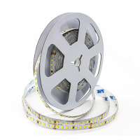 Lampu Strip LED Kustom Berkualitas Tinggi 24V Satu Warna Luces Tira 162 LED/m Lebar 10mm Pelapis Fleksibel SMD 2835