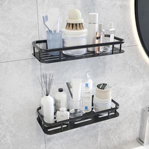 Mensola da bagno senza Punch mensole da bagno a parete per doccia accessori per Organizer da bagno in alluminio quadrato - Product Image 5
