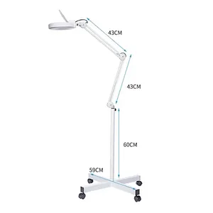 Soporte de suelo profesional, lupa iluminada ajustable, lámpara de lupa cosmética de SA-LC04 - Product Image 1
