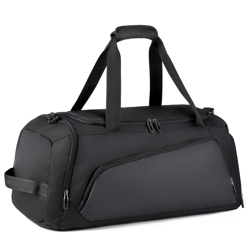 Eackrola 65L Sports Duffel Bag – Gym Bag With Wet Pocket & Shoe Compartment, Lightweight, Black