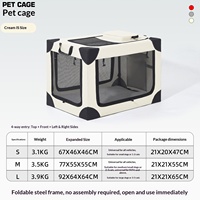 Cage de transport pliable et légère pour animaux de compagnie, boîte de transport à main pour chiens et chats, voyages en voiture et visites chez le vétérinaire