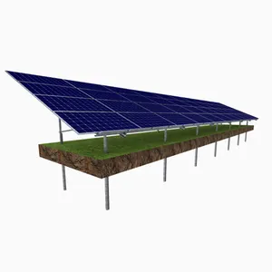 알루미늄 광전지 C 더미 지상 설치 구조 태양 전지 패널 설치 브래킷