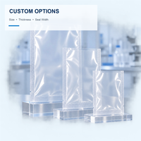 Sacs composites à trois soudures latérales pour l'électronique de précision, pochettes d'emballage transparentes personnalisées, directement de l'usine