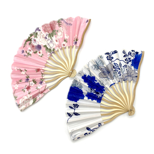 Bán Buôn Quạt Gấp Bằng Tre Vải Hoa Cổ Điển Phong Cách Nhật Bản Cho Nữ Quà Tặng Lễ Hội Quạt Cầm Tay - Product Image 5