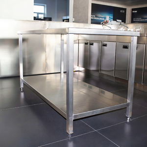 Mesa de Trabajo Industrial Comercial de Acero Inoxidable 304 de 2 Niveles, Fácil de Ensamblar, para Cocina de Restaurante y <span class=keywords><strong>Catering</strong></span> - Product Image 3