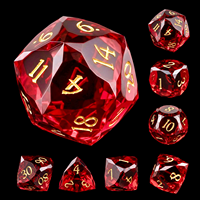 Ensemble de dés en résine dégradé rose clair et bleu, 7 pièces, dés polyédriques avec chiffres argentés, pour jeux de rôle sur table Dungeons and Dragons