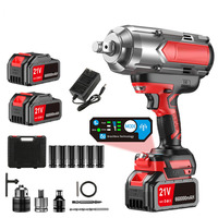 Clé à chocs électrique 18V rechargeable Li-Ion, couple élevé, moteur sans balais, sans fil, pour usage industriel et bricolage, entraînement 1/2, couple maximal 350 Nm