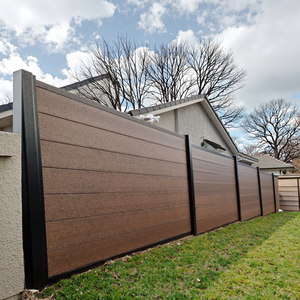 Thanh lịch WPC vườn hàng rào bán buôn gỗ Veneer rãnh tường Bảng điều chỉnh thiết kế bán buôn thanh lịch hàng rào lưới mắt cáo & Cổng - Product Image 3