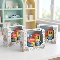 Boîtes d'emballage personnalisées en carton ondulé pour jouets de train pour enfants avec fenêtre en PVC et logo en relief, type dossier