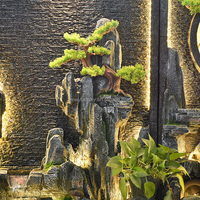Fontaine musicale d'extérieur DEWY, design européen, en pierre, pour immeubles commerciaux, multi-tension, garantie 1 an