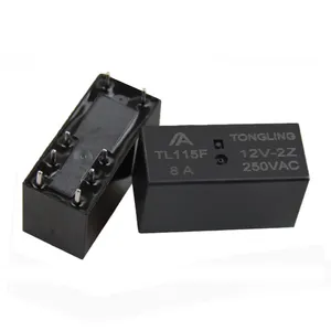 TONGLING JQX-115F TL115F 5V 12V 24V 2Z 8A 8Pin DPDT Power Relay