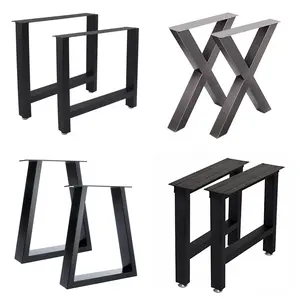 碳钢家具腿现代X形粉末涂料钢桌腿茶几餐桌桌