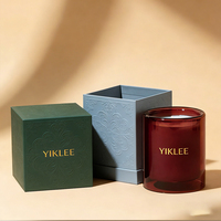 Caja de Embalaje de Papel Mate de Lujo con Logotipo Personalizado en Relieve para Velas Aromáticas en Frascos de Vidrio