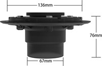 Siphon de sol ABS américain pour douche, sortie linéaire droite, joint en caoutchouc anti-fuite, design moderne noir pour salle de bain et cuisine