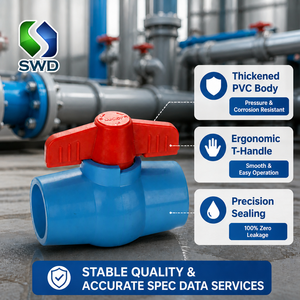 <span class=keywords><strong>วาล์ว</strong></span>ปิดบอลแบบแมนนวล SWD Blue TIS <span class=keywords><strong>PVC</strong></span> Compact ขนาด 1/2''-2'' เกลียว OEM ผลิตตามสั่งสำหรับระบบน้ำ<span class=keywords><strong>ประปา</strong></span> - Product Image 3
