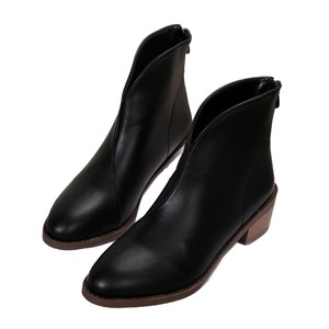 Stivali da Donna Stile Britannico Taglie Forti Nuovi Stivali Invernali Foderati in Pile <span class=keywords><strong>con</strong></span> Punta Affusolata e Cerniera Posteriore a V - Product Image 5