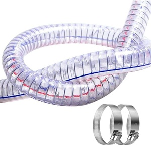 ID6mm-300mm прозрачный трубчатый шланг, антифризная вакуумная трубка, оборудование для пищевой промышленности, ПВХ/Полиуретановый проволочный шланг - Product Image 4