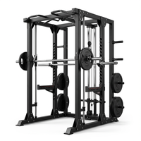 Machine Smith Basique Demi-Rack Combiné, Équipement de Fitness Commercial, Ensemble Glider pour Rack de Puissance Convergent Smith pour Salle de Sport
