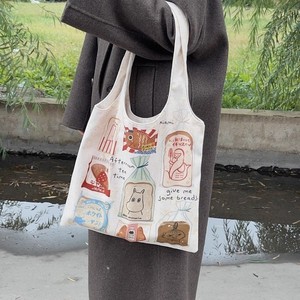Sac à bandoulière en toile personnalisé avec impression de dessin animé, taille moyenne, style sous le bras, en polyester - Product Image 2