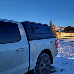 Capot de <span class=keywords><strong>camion</strong></span> verrouillable pour Ford F-150 avec barres de toit, auvent de chargement robuste et résistant aux intempéries pour pick-up, utilisation extérieure - Product Image 2