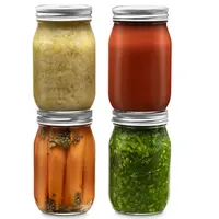 Airtight Sealed Glass Mason Jars with Lid, Food Container
