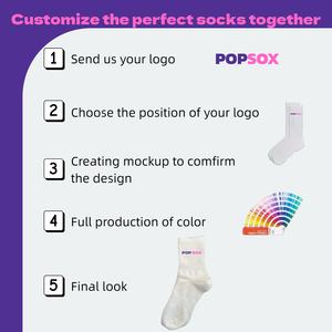 Chaussettes de sport unies pour couple, style urbain, simples et polyvalentes, chaussettes blanches pour homme, chaussettes longues en coton pour femme - Product Image 6