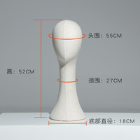 Tête de femme recouverte de tissu Mannequin Long cou bijoux tête d'affichage Mannequin chapeau affichage Mannequin support