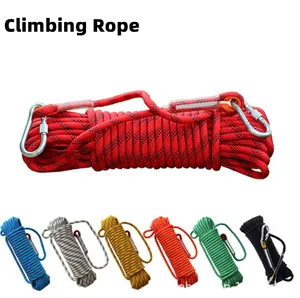 colored outdoor mountain climbing rope safety climbing pulley rope 100m 10.5mm rock climbing rope