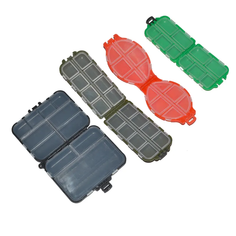 더블 레이어 하드 플라스틱 다기능 낚시 태클 상자 미끼 또는 Sinkers 루어 플라이 잉어 낚시 액세서리 도구 상자
