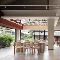 Meubles de restaurant modernes sur mesure Songdesign, ensemble de tables et de chaises, matériau en bois, motif carré, taille et couleur personnalisées, garantie 5 ans