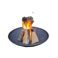 Foyer extérieur portable rond en acier corten de haute qualité avec combustible en bois pour les occasions de jardinage, de barbecue, de camping et de fête